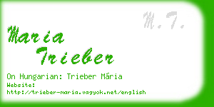 maria trieber business card