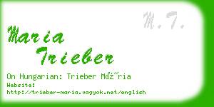 maria trieber business card